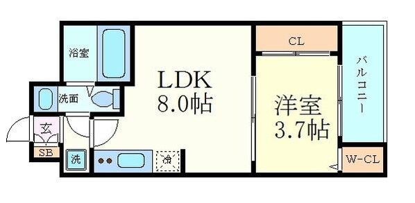 SERENiTE北浜の物件間取画像